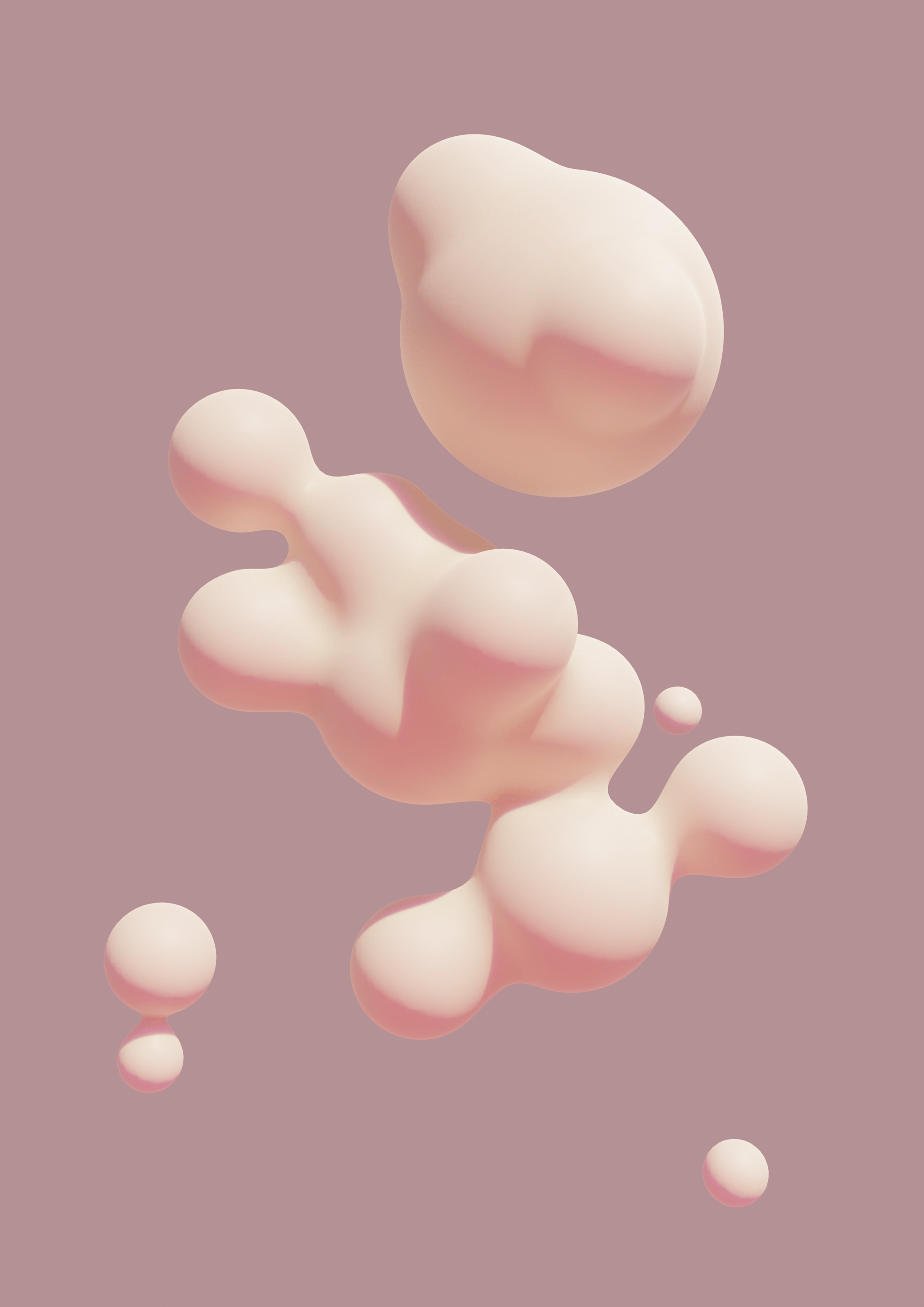 An abstract depiction of 3D metal balls